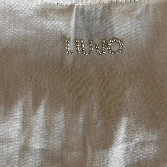 Liu Jo Milano Women’s Top with Jeweled Buttons Size 44/L White Sleeveless - Picture 5 of 7